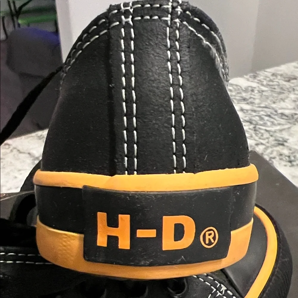 Harley-Davidson Women’s Black and Orange Sneakers - Picture 2 of 6